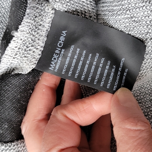 Y2K Vintage Strapless Tube Knit Wool Gray Mini Bare Shoulder Dress Bow Front Tie - Picture 9 of 11